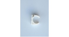 Plastic white single trunking clip